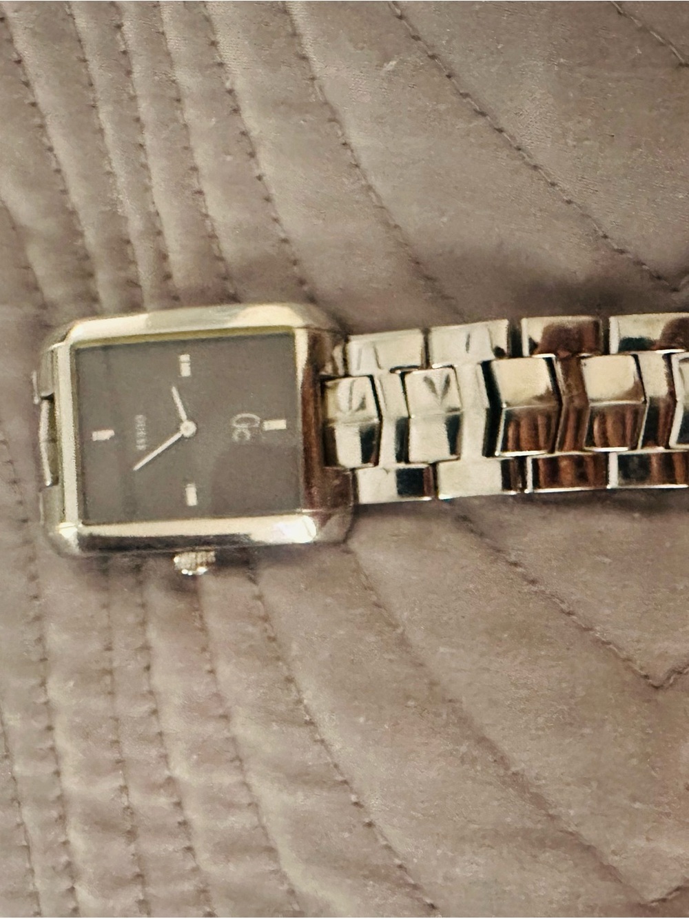 Men's Silver Stainless Steel Square Dress Watch - Brand: Unknown